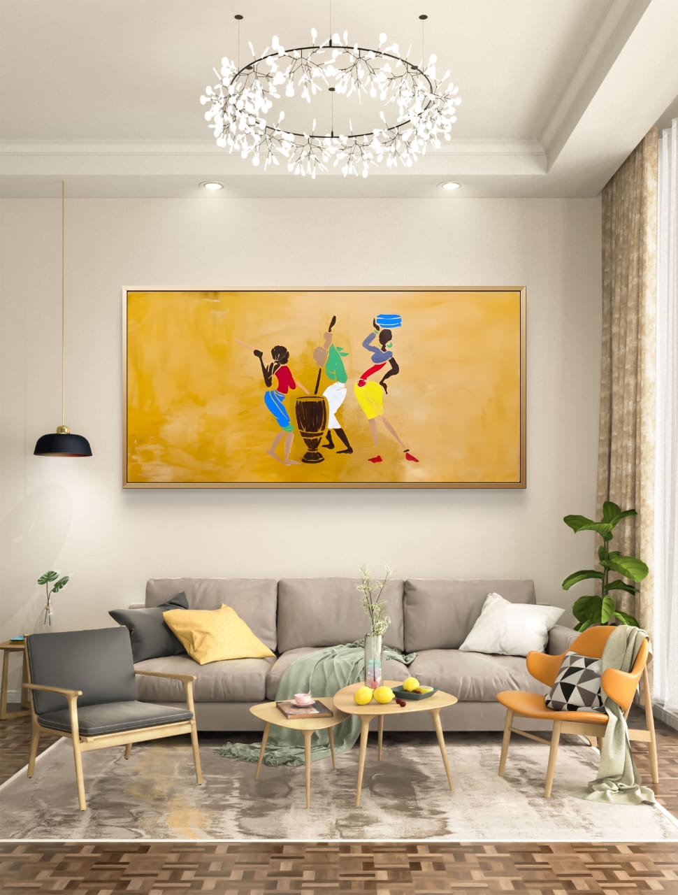 Horizontal Art 3 - Abstract Painting - Calligraphy Art painting