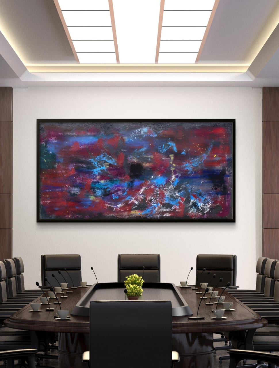 Horizontal Art 4 - Abstract Painting - Calligraphy Art painting