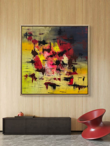 Square Art 2 - Abstract Painting - Calligraphy Art painting