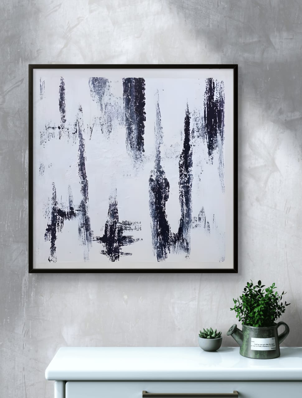 Square Art 5 - Abstract Painting - Calligraphy Art painting