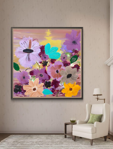 Square Art 6 - Abstract Painting - Calligraphy Art painting