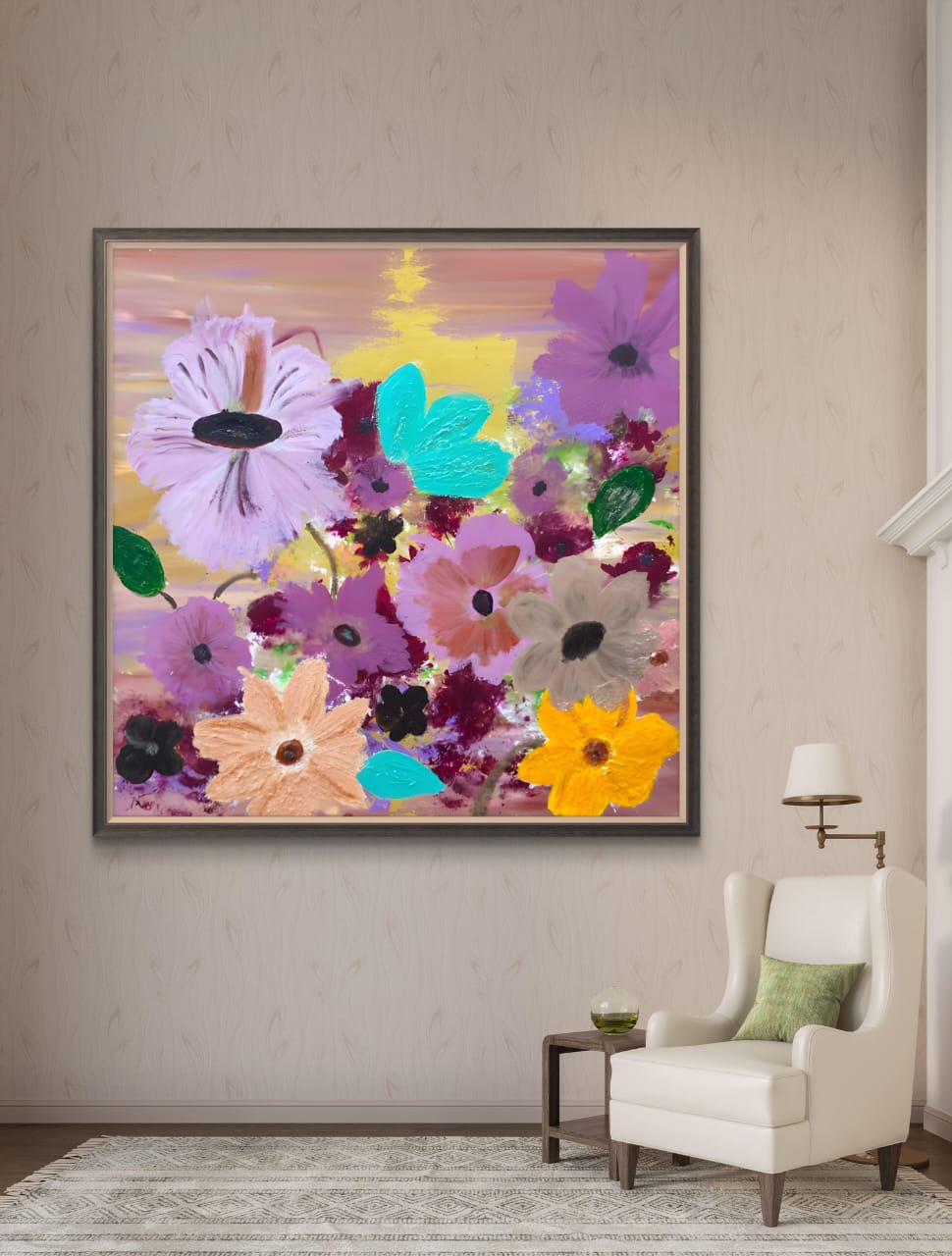 Square Art 6 - Abstract Painting - Calligraphy Art painting